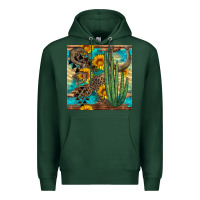 Sports Green horseshoe and cactus Premium Hoodie - BundleAndBundleShop