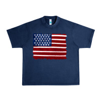 Navy american flag Urban Heavy Tee - Artiststas