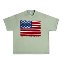 Oil Green american flag Urban Heavy Tee - Artiststas