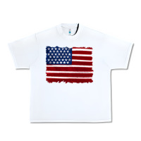 White american flag Urban Heavy Tee - Artiststas
