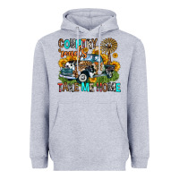 Heather Grey country roads take me home Heavyweight Hoodie - Zillion Design Studio