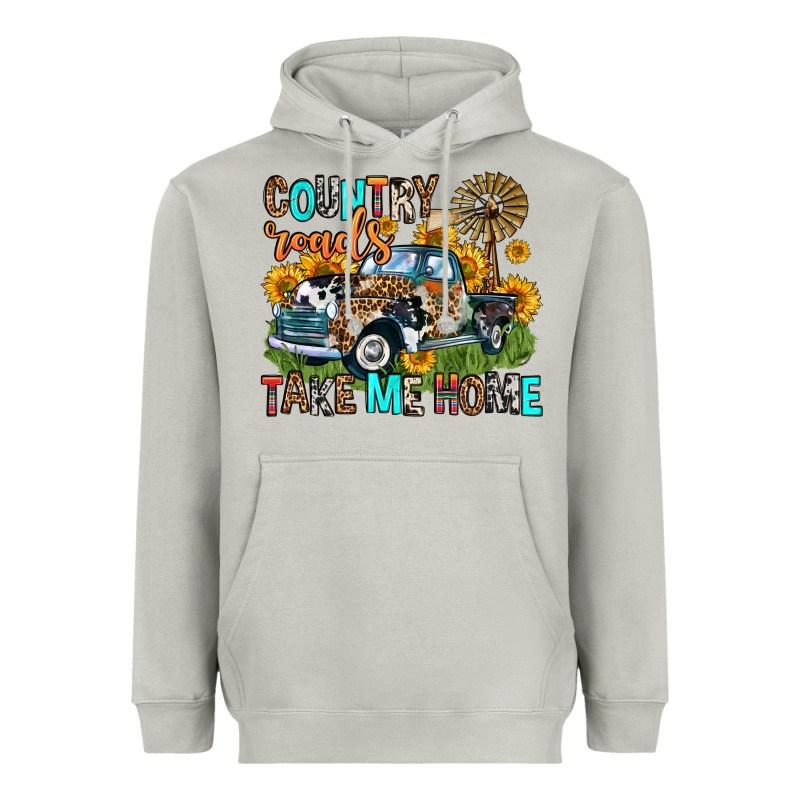 Country Roads Take Me Home Heavyweight Hoodie by Zillion Design Studio | Teevron