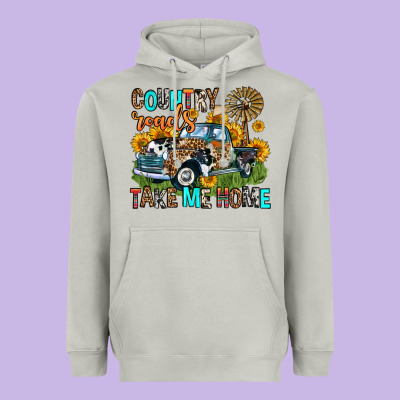 Country Roads Take Me Home Heavyweight Hoodie Designed By Zillion Design Studio