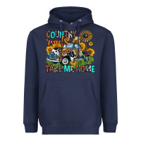 Navy country roads take me home Heavyweight Hoodie - Zillion Design Studio