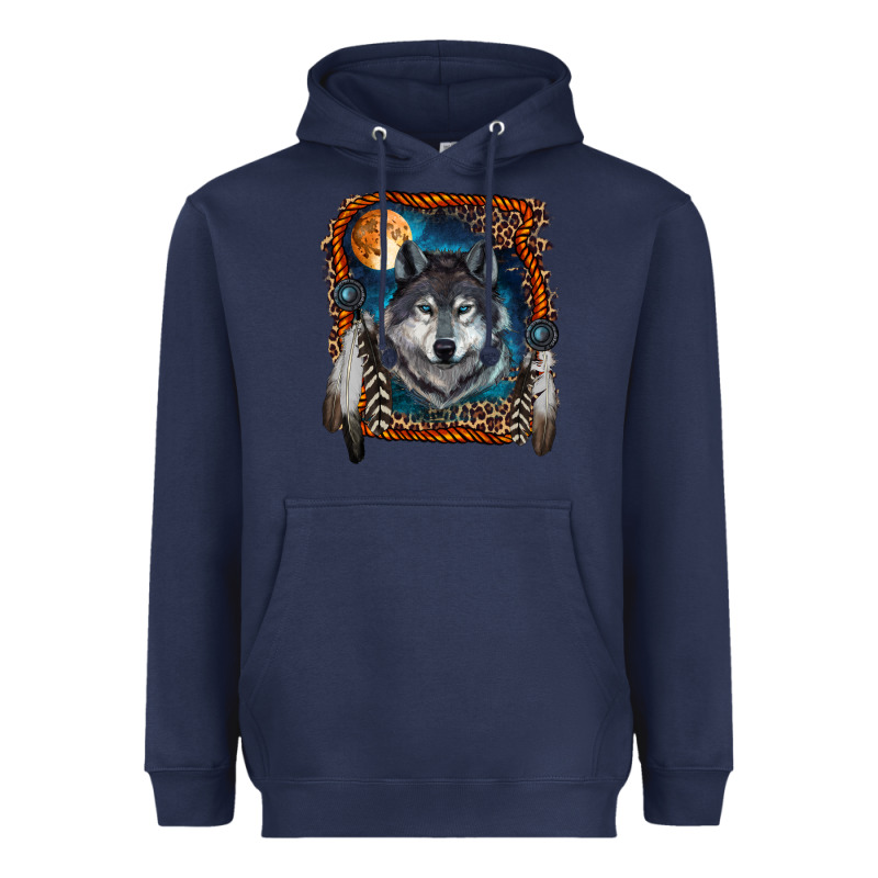 Wolf And Feathers Heavyweight Hoodie by RanaPortraitStore | Teevron