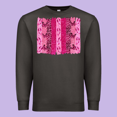 Breast Cancer Brushstrokes Premium Sweatshirt Designed By Texasbilliewilder