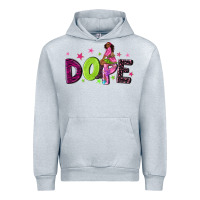 Heather Grey dope with afro black woman Urban Hoodie - NancyCooperArtShop