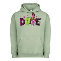 Pigment Oil Green dope with afro black woman Urban Hoodie - NancyCooperArtShop