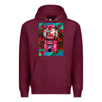 Burgundy candy machine  with heart candies  air Premium Hoodie - AdoDesignShop