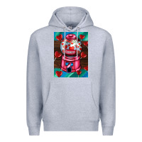 Heather Grey candy machine  with heart candies  air Premium Hoodie - AdoDesignShop