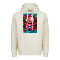 Oatmeal Heather candy machine  with heart candies  air Premium Hoodie - AdoDesignShop