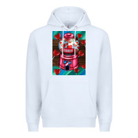 White candy machine  with heart candies  air Premium Hoodie - AdoDesignShop