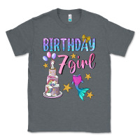 Charcoal Heather birthday girl 7 Classic Tee - BundleAndBundleShop
