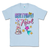 Dusty Blue birthday girl 7 Classic Tee - BundleAndBundleShop