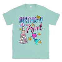 Seafoam birthday girl 7 Classic Tee - BundleAndBundleShop