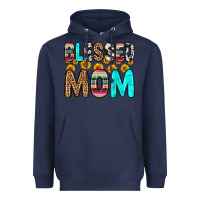 Navy blessed mom Heavyweight Hoodie - Zillion Design Studio