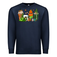 Navy camping coffee cups Premium Sweatshirt - Zillion Design Studio