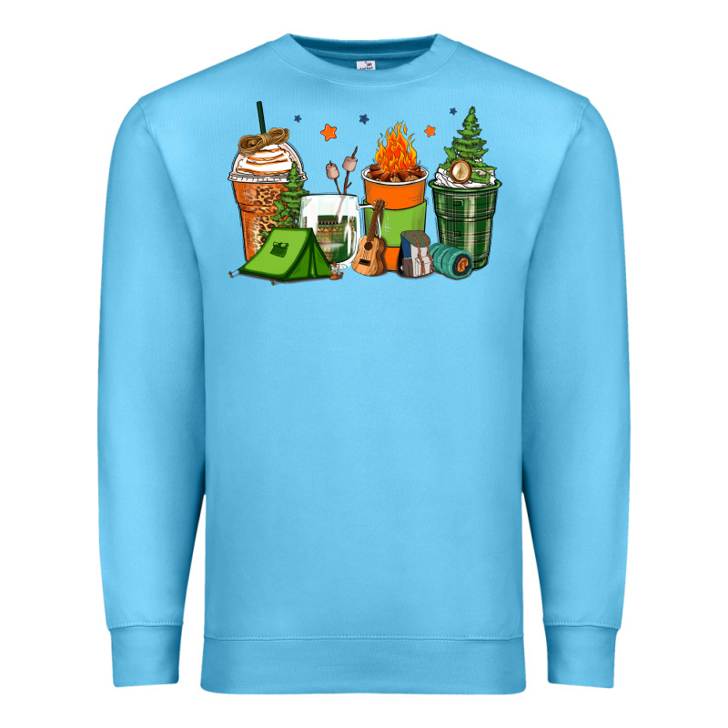 Camping Coffee Cups Premium Sweatshirt by Zillion Design Studio | Teevron