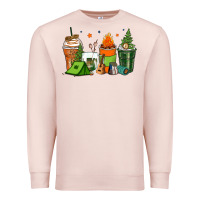 Pale Pink camping coffee cups Premium Sweatshirt - Zillion Design Studio