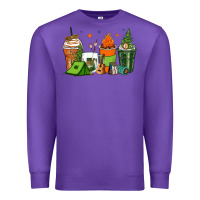 Purple camping coffee cups Premium Sweatshirt - Zillion Design Studio