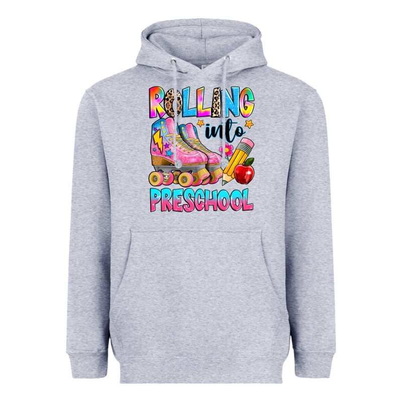 Rolling Into Preschool Grade Heavyweight Hoodie by texasbilliewilder | Teevron