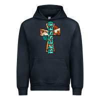 Navy blessed cross Urban Hoodie - BarkalooDesign