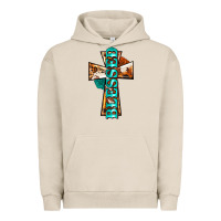 Pigment French Oak blessed cross Urban Hoodie - BarkalooDesign