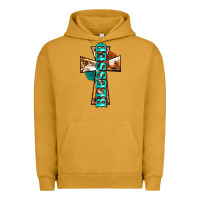 Pigment Peanut Butter blessed cross Urban Hoodie - BarkalooDesign