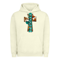 Pigment Pistachio blessed cross Urban Hoodie - BarkalooDesign