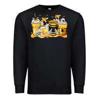 Black bumble bee coffee cups Premium Sweatshirt - Zillion Design Studio