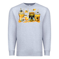 Heather Grey bumble bee coffee cups Premium Sweatshirt - Zillion Design Studio
