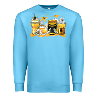 Ocean Blue bumble bee coffee cups Premium Sweatshirt - Zillion Design Studio