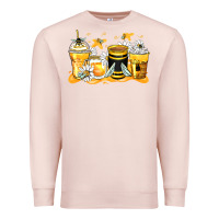 Pale Pink bumble bee coffee cups Premium Sweatshirt - Zillion Design Studio