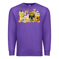 Purple bumble bee coffee cups Premium Sweatshirt - Zillion Design Studio