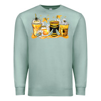 Seafoam bumble bee coffee cups Premium Sweatshirt - Zillion Design Studio