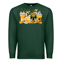 Sports Green bumble bee coffee cups Premium Sweatshirt - Zillion Design Studio