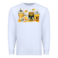 White bumble bee coffee cups Premium Sweatshirt - Zillion Design Studio