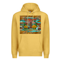 Antique Gold camping is my happy place Premium Hoodie - Artiststas