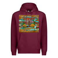 Burgundy camping is my happy place Premium Hoodie - Artiststas