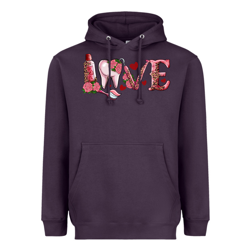Valentines Day Dental Love Heavyweight Hoodie by RanaPortraitStore | Teevron