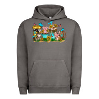 Pigment Tornado farm cute animals with sunflower coffee cups Urban Hoodie - NancyCooperArtShop