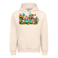 Sandshell farm cute animals with sunflower coffee cups Urban Hoodie - NancyCooperArtShop