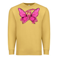 Antique Gold Breast Cancer Butterfly Premium Sweatshirt - texasbilliewilder