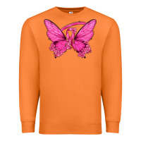 Carrot Breast Cancer Butterfly Premium Sweatshirt - texasbilliewilder