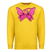 Lemon Breast Cancer Butterfly Premium Sweatshirt - texasbilliewilder