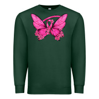 Sports Green Breast Cancer Butterfly Premium Sweatshirt - texasbilliewilder
