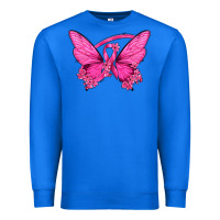 True Royal Breast Cancer Butterfly Premium Sweatshirt - texasbilliewilder