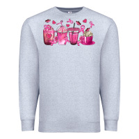 Heather Grey Breast Cancer Coffee Cups Premium Sweatshirt - texasbilliewilder