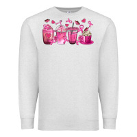 Oatmeal Heather Breast Cancer Coffee Cups Premium Sweatshirt - texasbilliewilder