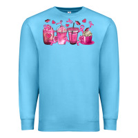 Ocean Blue Breast Cancer Coffee Cups Premium Sweatshirt - texasbilliewilder